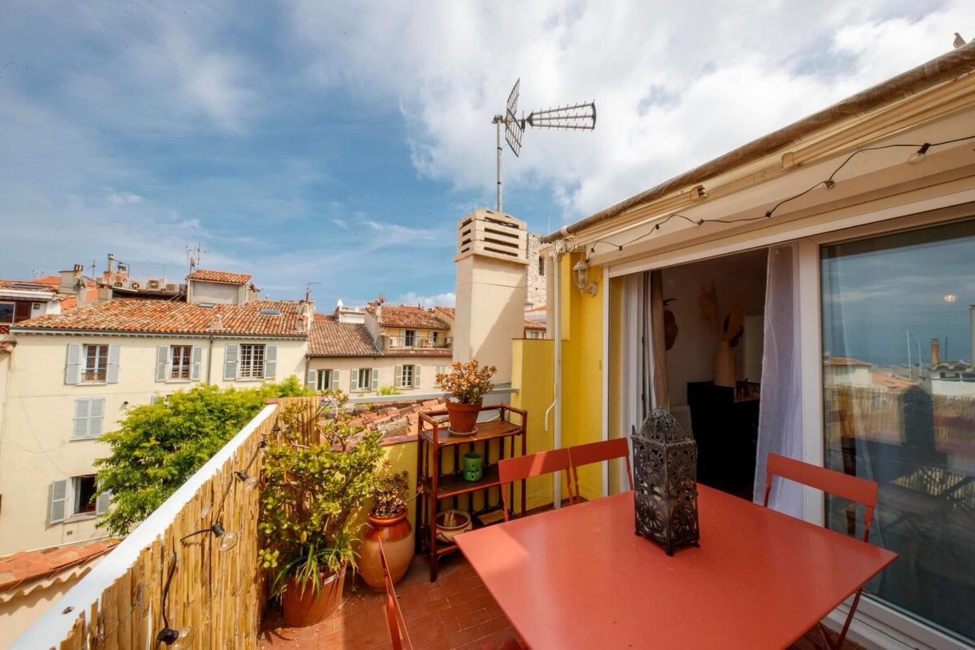 06M - Old Antibes Beautiful Duplex Terrace With Sea View Apartamento Exterior foto